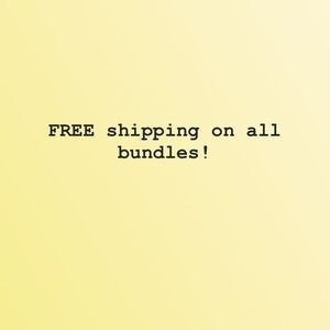 Free shipping on ALL bundles!!